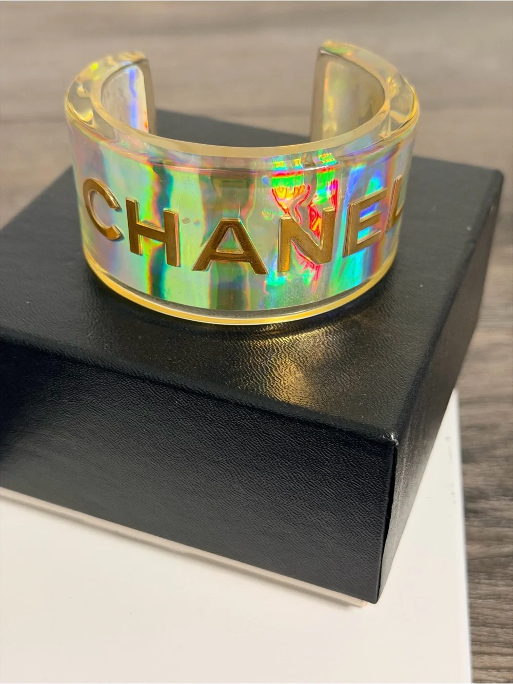 Chanel Statement Iridescent Cuff Bracelet